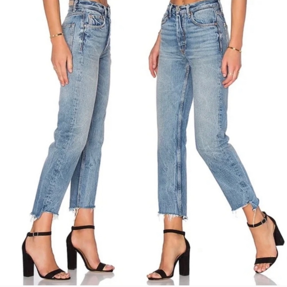 Grlfrnd helena light wash crop jeans  women size 26 - Picture 14 of 15